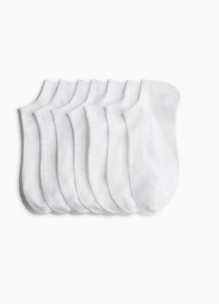 H&m набор женских коротких носков 7 пар white