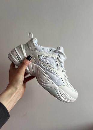 Стильные женские кроссовки nike m2k tekno white
