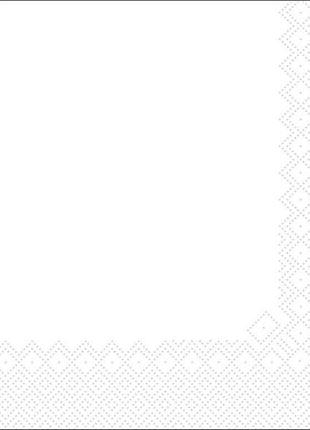 Серветки кольорова 20шт паперові 33*33см білі 3шари тм silken
