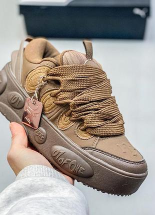 Кроссовки женские puma x lamelo la#h коричневые