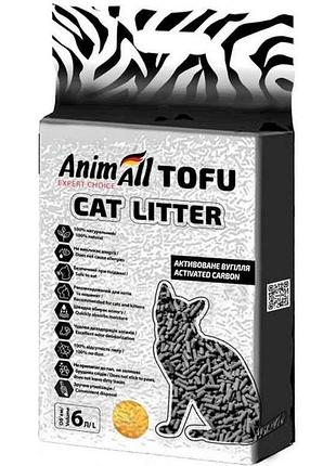 Наполнитель tofu 2,6кг с активированным углем 6л тм animall
