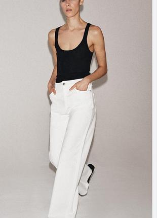 Джинси білі прямі zara