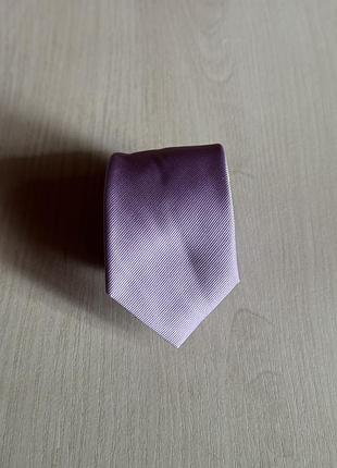 Шовкова краватка pernabò napoli 100% silk мануфактурна італія бузкова