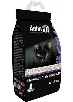 Наполнитель бентонитовый 5кг лаванда тм animall