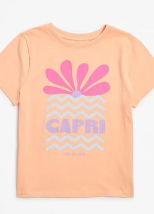 🦩 стильна літня футболка з принтом capri з підліткової серії