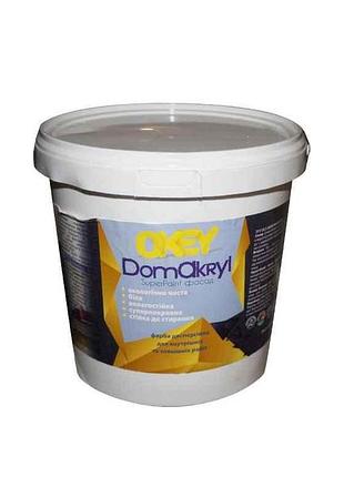 Фарба фасадна 4кг біла domakryl тм okey
