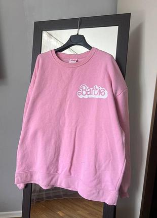 Жіночий рожевий оверсайз світшот barbie l-xl