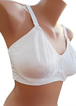 Бюстгальтер хлопковый трикотажный для женщины esmara lycra® 90635 90c белый