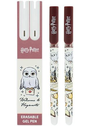 Ручка гелевая "пиши-стирай" kite harry potter bc26-069, синяя, 2 штуки, в пенале