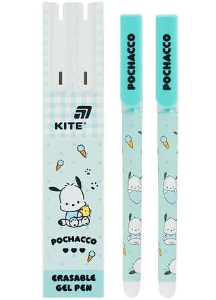 Ручка гелевая "пиши-стирай" kite pochacco bc26-069, синяя, 2 штуки, в пенале