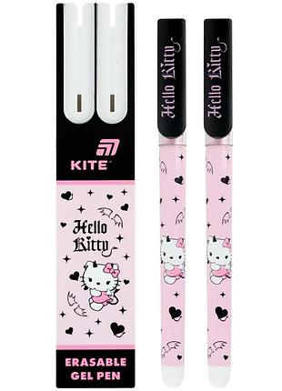 Ручка гелевая "пиши-стирай" kite hello kitty bc26-069, синяя, 2 штуки, в пенале