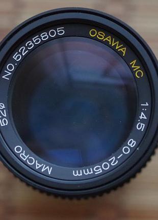 Объектив osawa mc 4.5 80-205 macro для canon fd с крышками