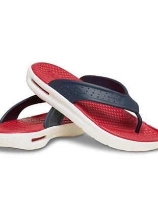 Crocs шлепки вьетнамки шльопки inmotion literide flip navy black