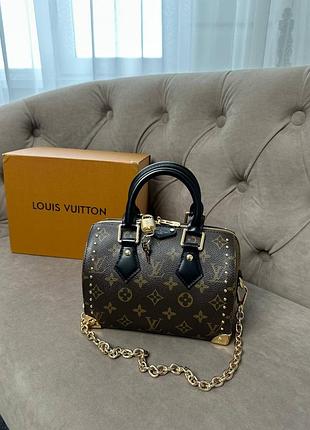 Сумка louis vuitton trunk 20 monogram canvas with studs and chain