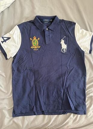 Чоловіче поло polo ralph lauren big pony (custom slim fit)