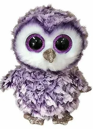 Іграшка м'яка ty beanie boo's moonlight 15 см фіолетова сова