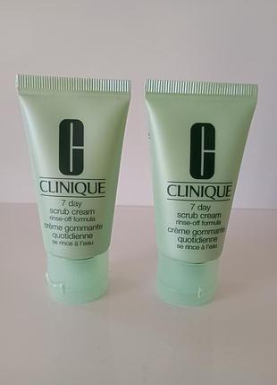Clinique exfoliating scrub очищуючий пілінг для комбінованої та жирної шкіри 30мл.