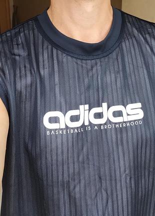 Новая мужская двусторонняя 
спортивная. баскетбольная майка футболка adidas tg rev s/l