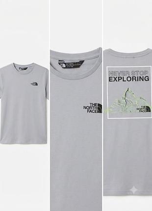 Футболка бренду the north face у світло-сірому кольорі.