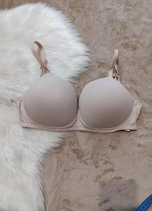 Бюстгальтер без косточек уплотненный большая чашка сток m&amp;s collection 30f 65g хлопковый