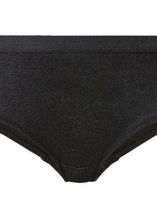 Трусики-хіпстери бавовняні в рубчик для жінки esmara lycra® 381737 s чорний