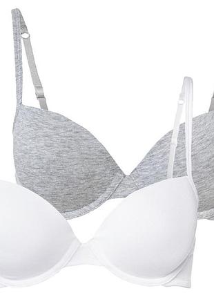Бюстгальтер набор 2шт. хлопковые для женщины esmara lycra® 371426-1_434594 85b комбинированный