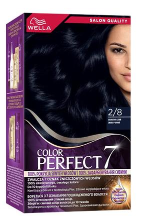 Крем-фарба для волосся wella color perfect 2/8 синьо-чорний 135 мл 8260