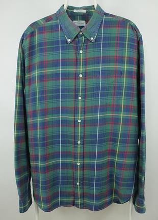 Вінтажна сорочка gant the rugger indigo twill checked shirt men's