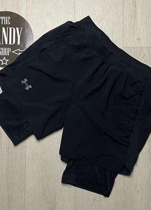 Мужские спортивные шорты under armour 2в1, размер m