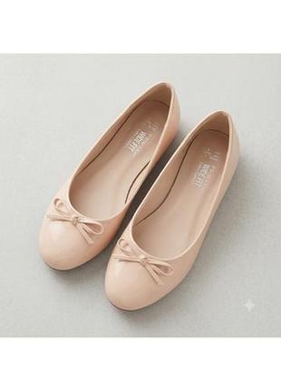 ​🩰 супермодні лакові балетки primark wide fit extra comfort з бантиком