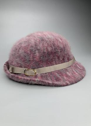 Вінтажна панама kangol ангора оригінал / пухнастий капелюх кенгол angora розмір m