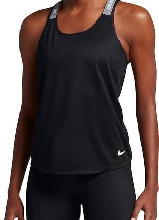 Женская спортивная майка nike dry training tank черный черного цвета