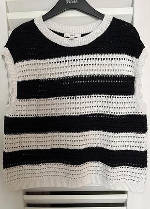Топ блуза вʼязана crochet marks&spencer жіноча розмір м