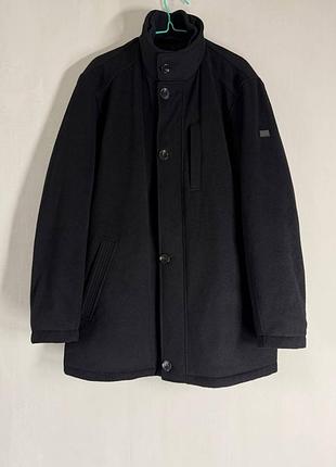 Мужское премиум-полупальто pierre cardin gore-tex (размер 52 / l-xl) - черное / стеганая подкладка