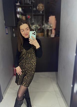 Сукня сатин леопард 8