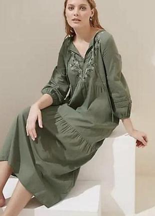 Сукня з бавовни з вишивкою m&s