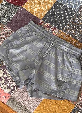 Шорти сірі з плащовки guess