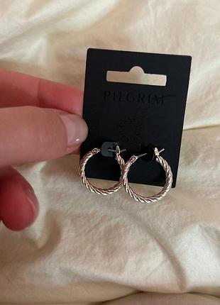Сережки pilgrim срібло кольца конго