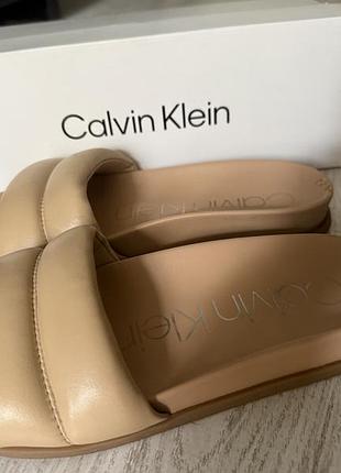 Шльопанці calvin klein натуральна шкіра