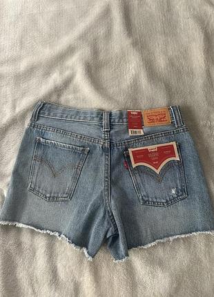 Джинсовые девчячие шорты levi’s ( на 14 лет ) 2