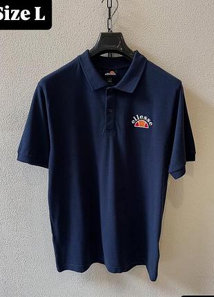 Орргінальна чоловіча футболка поло  від італійського бренду ellesse monturo polo розмір l синього кольору