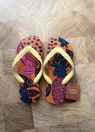 Жіночі вʼєтнамки havaianas жовто-помаранчеві 35-36 р