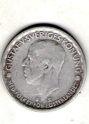 Швеция ø король густав v 1 крона, 1946 год серебро 0.400, 7g, ø 25mm no3707