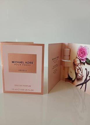 Michael kors pour femme absolu
парфюмированная вода для женщин 1.5ml.