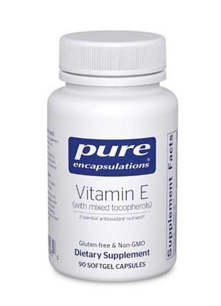 Pure encapsulations – vitamin e (with mixed tocopherols), 90 capsules