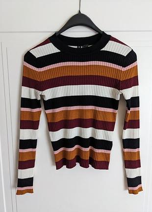 Красивый женский свитер в полоску,s, divided h&amp;m