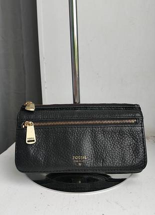 Кожаный кошелек fossil