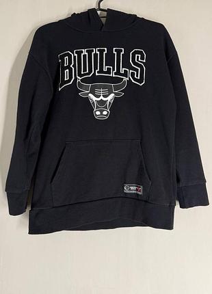 Чорне худі chicago bulls nba — баскетбольна толстовка для підлітків