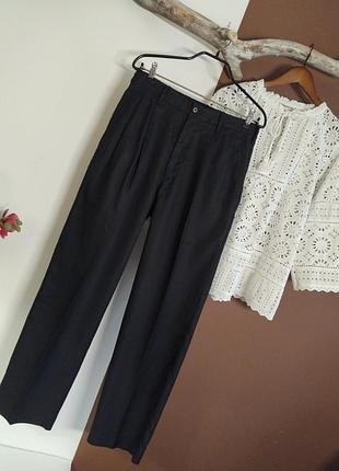 Льняные брюки muji свободные льняные брюки унисекс новые