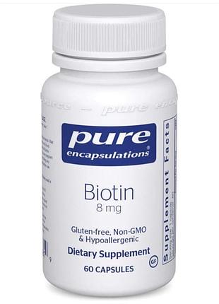 Pure encapsulations – biotin 8 mg, 60 capsules